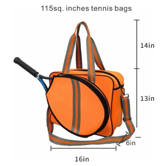 Tennis Tote Bag, Tennis Racket Shoulder Bag - Picture 7 of 7